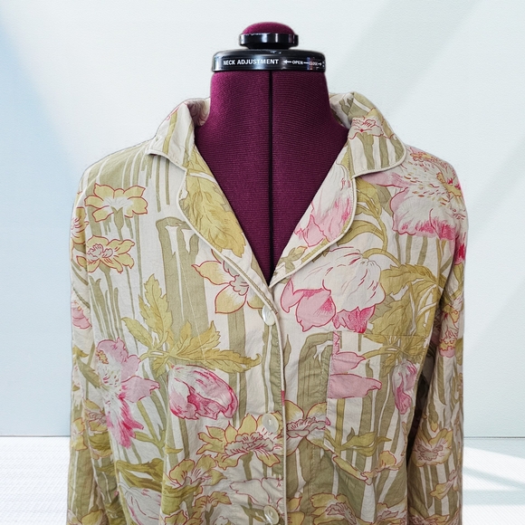 The Chandler Collection 100% cotton Floral Pajama Top - Picture 4 of 12